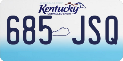 KY license plate 685JSQ