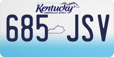KY license plate 685JSV