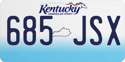 KY license plate 685JSX