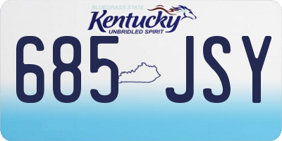 KY license plate 685JSY