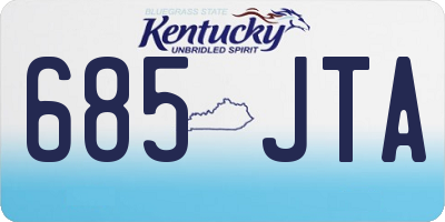 KY license plate 685JTA