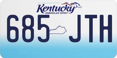 KY license plate 685JTH