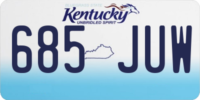 KY license plate 685JUW