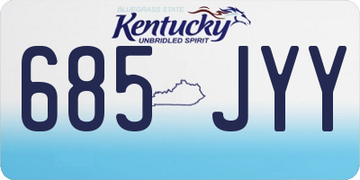 KY license plate 685JYY