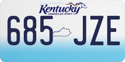 KY license plate 685JZE