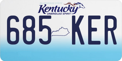 KY license plate 685KER