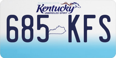 KY license plate 685KFS