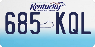 KY license plate 685KQL