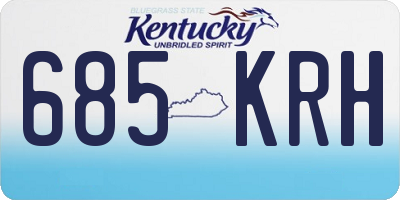 KY license plate 685KRH