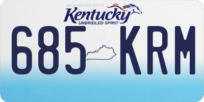 KY license plate 685KRM