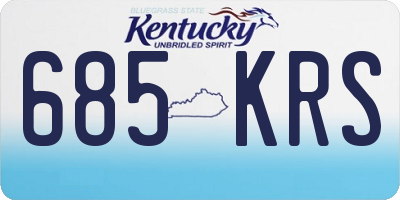 KY license plate 685KRS