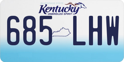 KY license plate 685LHW
