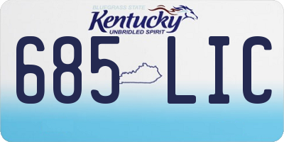KY license plate 685LIC