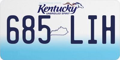 KY license plate 685LIH