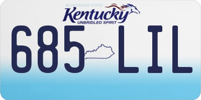 KY license plate 685LIL