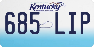 KY license plate 685LIP
