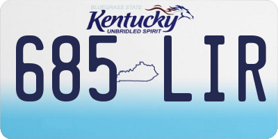 KY license plate 685LIR
