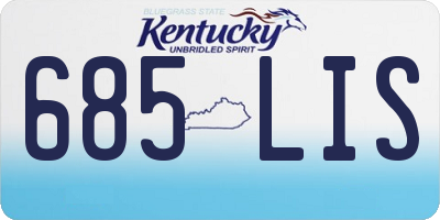KY license plate 685LIS