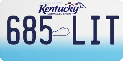 KY license plate 685LIT