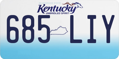 KY license plate 685LIY