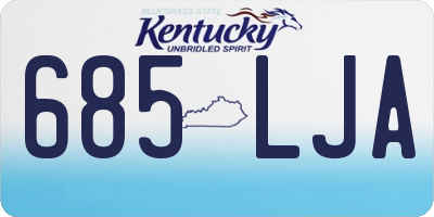 KY license plate 685LJA