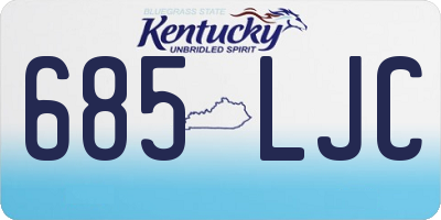 KY license plate 685LJC