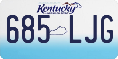 KY license plate 685LJG
