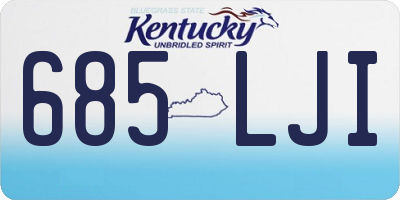 KY license plate 685LJI