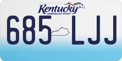 KY license plate 685LJJ