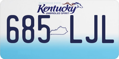 KY license plate 685LJL
