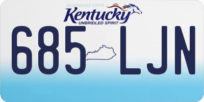 KY license plate 685LJN