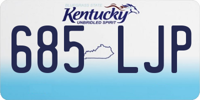 KY license plate 685LJP