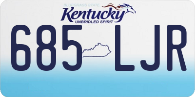 KY license plate 685LJR