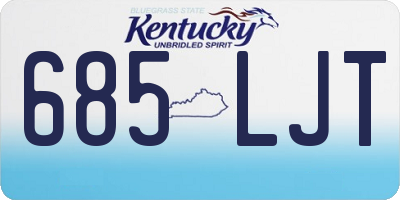 KY license plate 685LJT