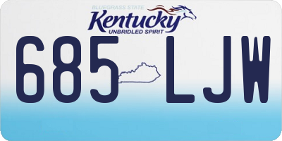 KY license plate 685LJW