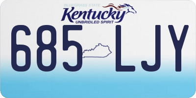 KY license plate 685LJY