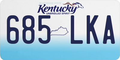 KY license plate 685LKA