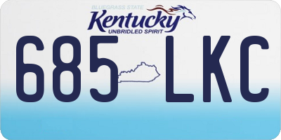 KY license plate 685LKC