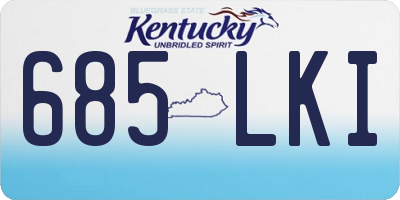 KY license plate 685LKI