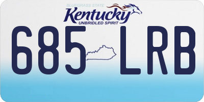 KY license plate 685LRB