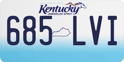KY license plate 685LVI
