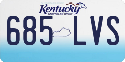 KY license plate 685LVS