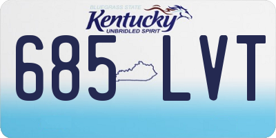 KY license plate 685LVT