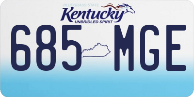 KY license plate 685MGE