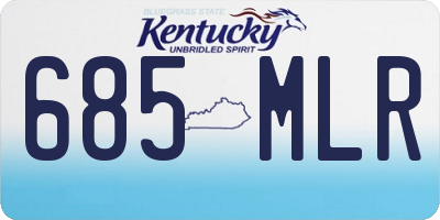 KY license plate 685MLR