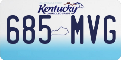 KY license plate 685MVG