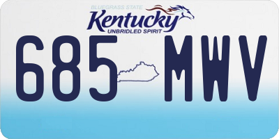KY license plate 685MWV