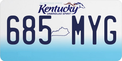 KY license plate 685MYG