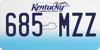 KY license plate 685MZZ