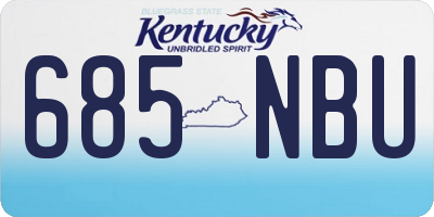 KY license plate 685NBU